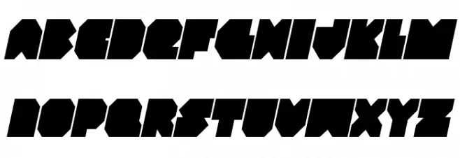 VX Rocket Condensed Italic フォント 大文字