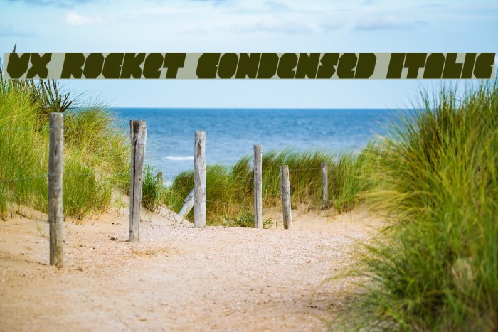 VX Rocket Condensed Italic Font examples