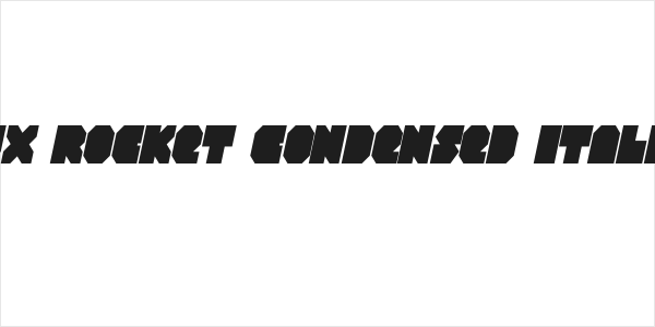 VX Rocket Condensed Italic Logo