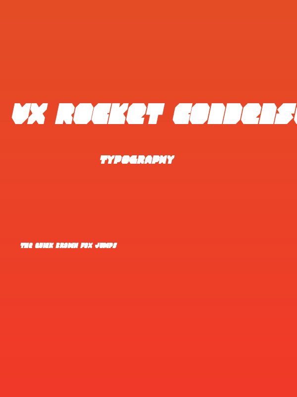 VX Rocket Condensed Italic Poster