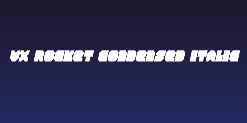 VX Rocket Condensed Italic Social Header