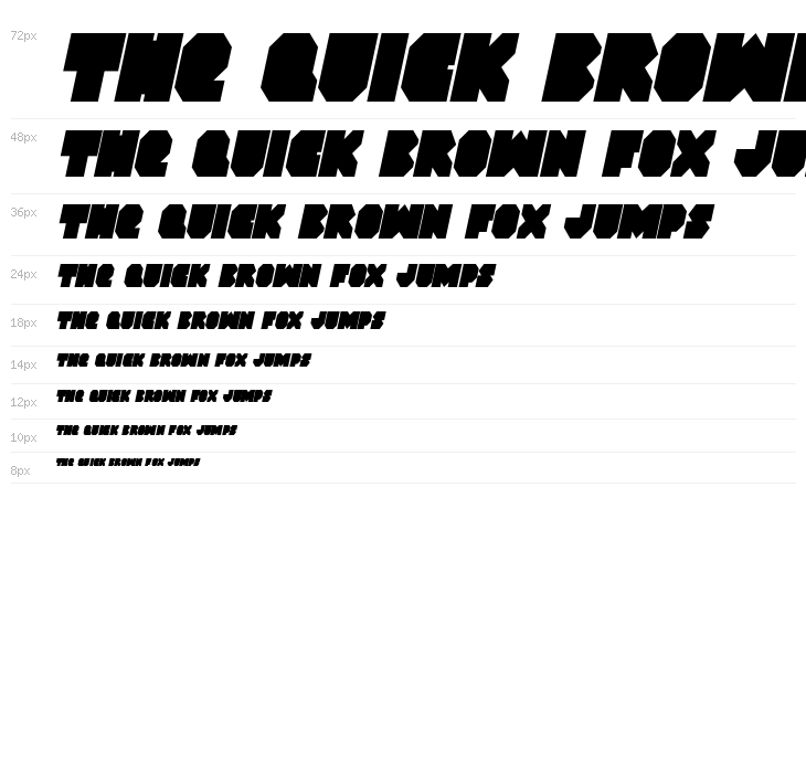 VX Rocket Condensed Italic Waterfall