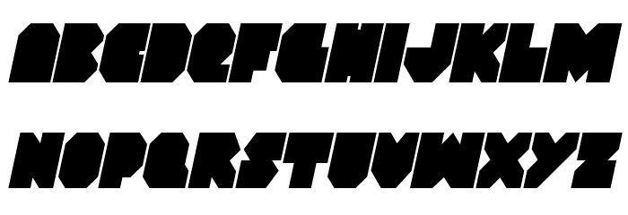 VX Rocket Condensed Italic Font LOWERCASE