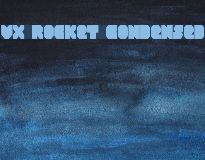 VX Rocket Condensed Font examples