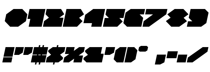VX Rocket Expanded Italic Font OTHER CHARS