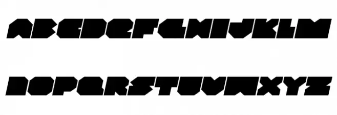 VX Rocket Expanded Italic Fonte MAIÚSCULAS