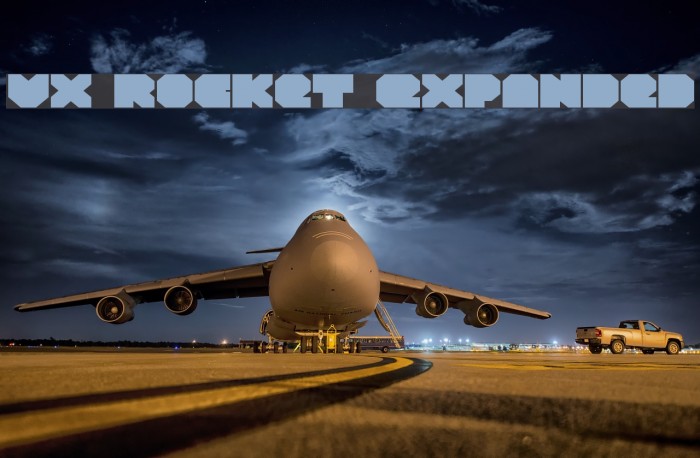 VX Rocket Expanded Font examples