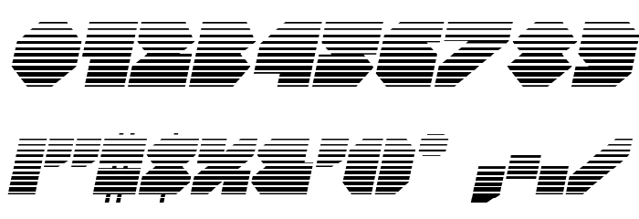 VX Rocket Gradient Italic Font OTHER CHARS