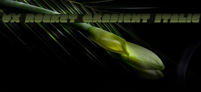 VX Rocket Gradient Italic Font examples
