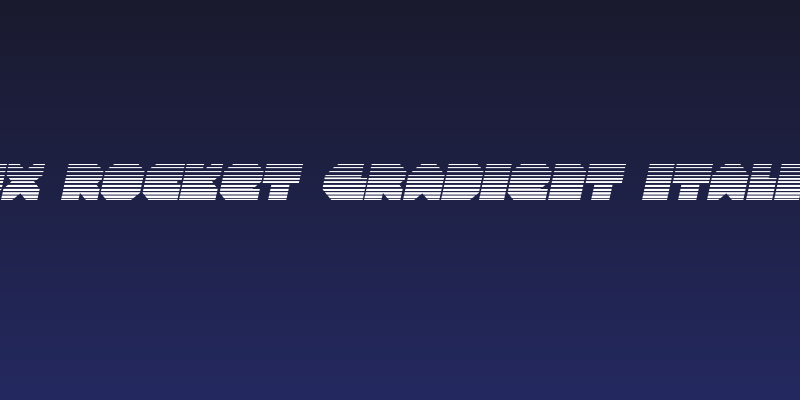 VX Rocket Gradient Italic Social Header