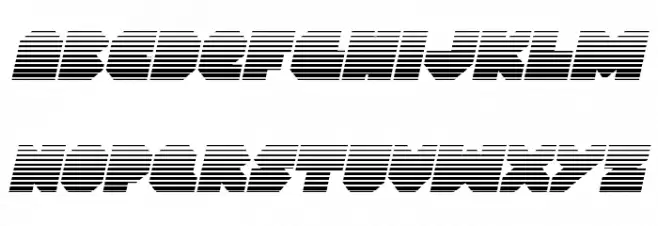 VX Rocket Gradient Italic फ़ॉन्ट लोअरकेस