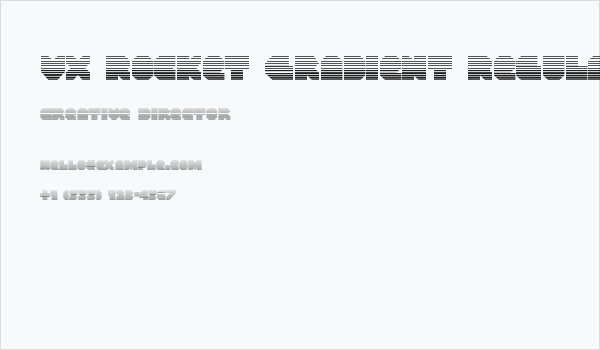 VX Rocket Gradient Regular Business Card