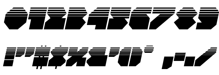 VX Rocket Halftone Italic Font OTHER CHARS