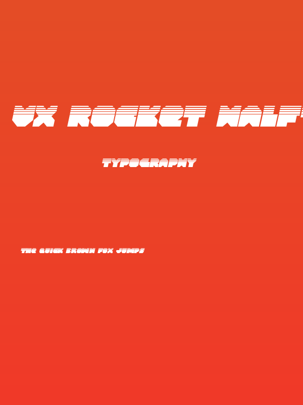VX Rocket Halftone Italic Poster