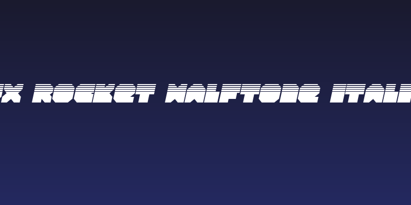 VX Rocket Halftone Italic Social Header