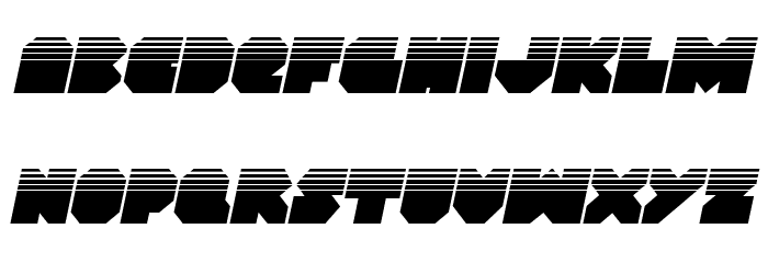 VX Rocket Halftone Italic Font LOWERCASE
