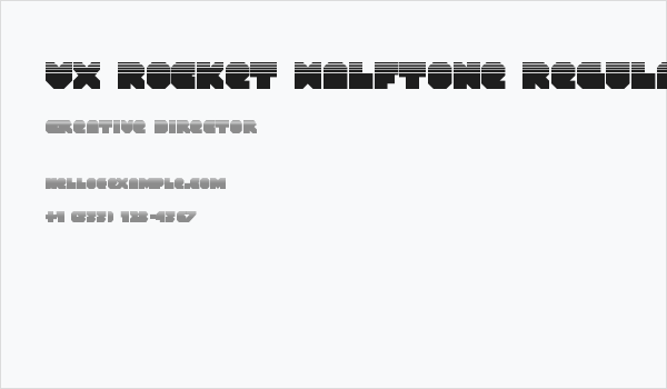 VX Rocket Halftone Regular Business Card