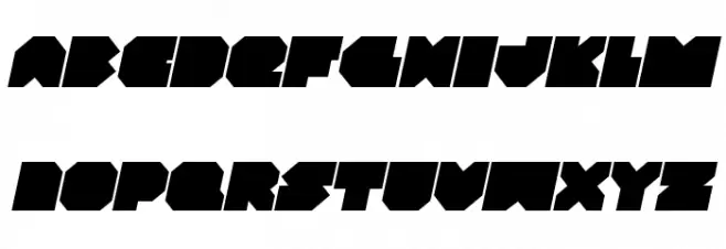 VX Rocket Italic फ़ॉन्ट अपरकेस