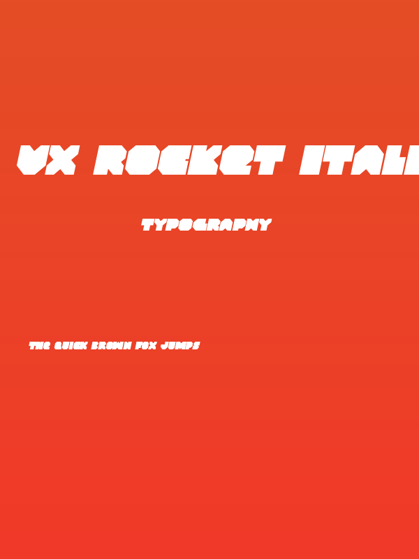 VX Rocket Italic Poster