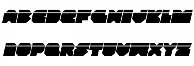 VX Rocket Laser Italic फ़ॉन्ट अपरकेस