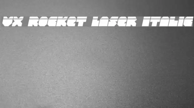 VX Rocket Laser Italic Font examples