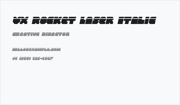 VX Rocket Laser Italic Business Card