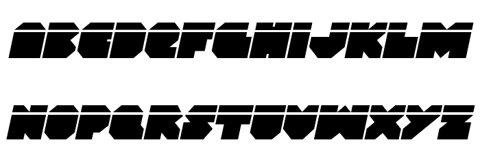VX Rocket Laser Italic Font LOWERCASE