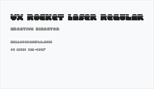 VX Rocket Laser Regular Business Card
