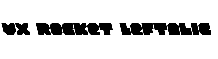 VX Rocket Leftalic Font