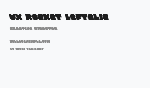 VX Rocket Leftalic Business Card