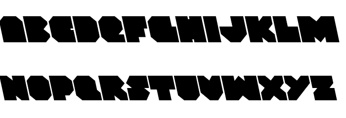 VX Rocket Leftalic Font LOWERCASE