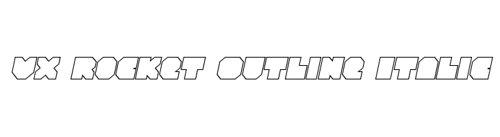 VX Rocket Outline Italic  font caratteri gratis