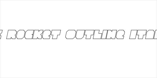 VX Rocket Outline Italic Logo