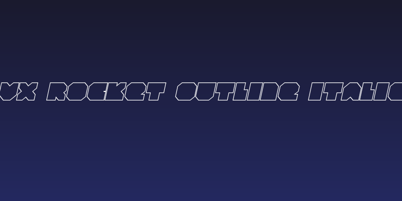 VX Rocket Outline Italic Social Header