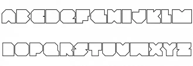 VX Rocket Outline Regular Fuentes MAYÚSCULAS