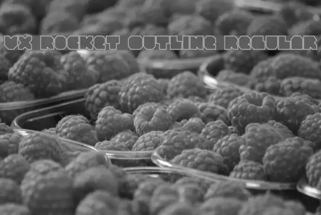 VX Rocket Outline Regular Font examples