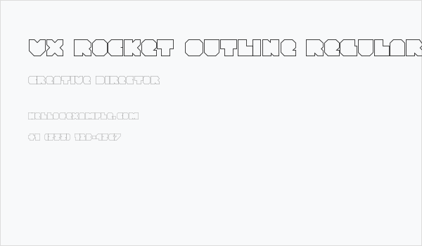 VX Rocket Outline Regular Business Card