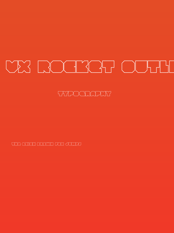 VX Rocket Outline Regular Poster