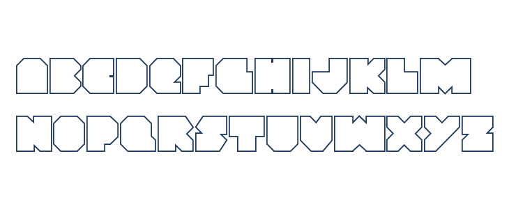 VX Rocket Outline Regular Lowercase