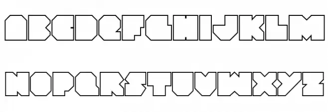 VX Rocket Outline Regular Fonte MINÚSCULAS