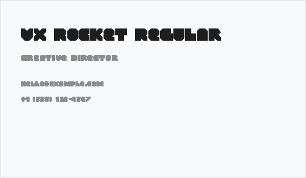VX Rocket Regular Business Card