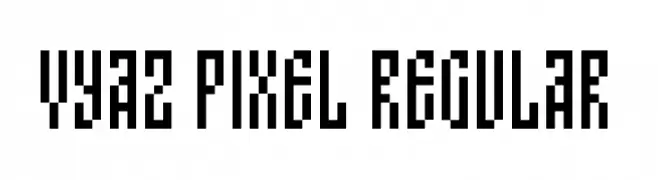 Vyaz Pixel Regular  Frei Schriftart Herunterladen