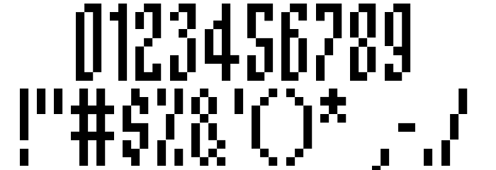 Vyaz Pixel Regular Font OTHER CHARS