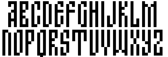 Vyaz Pixel Regular Font LOWERCASE