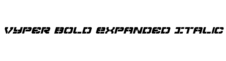 Vyper Bold Expanded Italic  フリーフォントのダウンロード