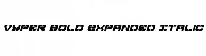Vyper Bold Expanded Italic  les polices de caractères gratuit tlcharger