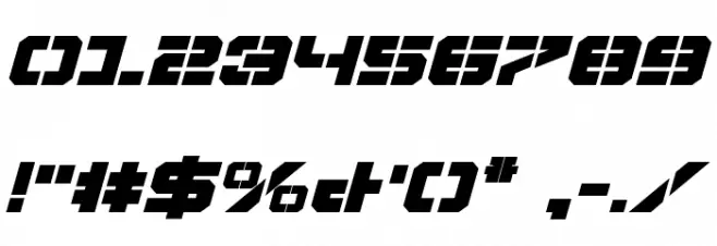 Vyper Bold Expanded Italic Font OTHER CHARS