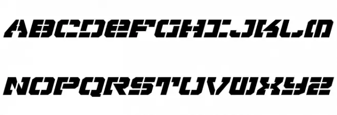 Vyper Bold Expanded Italic フォント 大文字