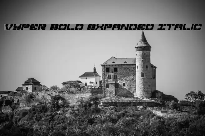Vyper Bold Expanded Italic Font examples