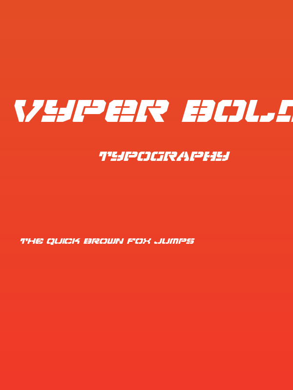 Vyper Bold Expanded Italic Poster